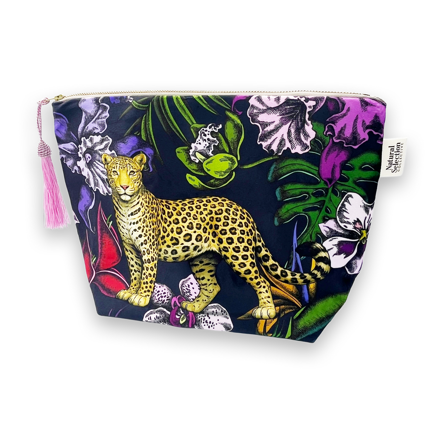 Folklore Leo Black Velvet Makeup Bag