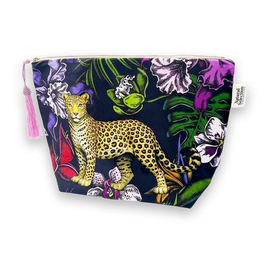 Folklore Leo Black Velvet Makeup Bag