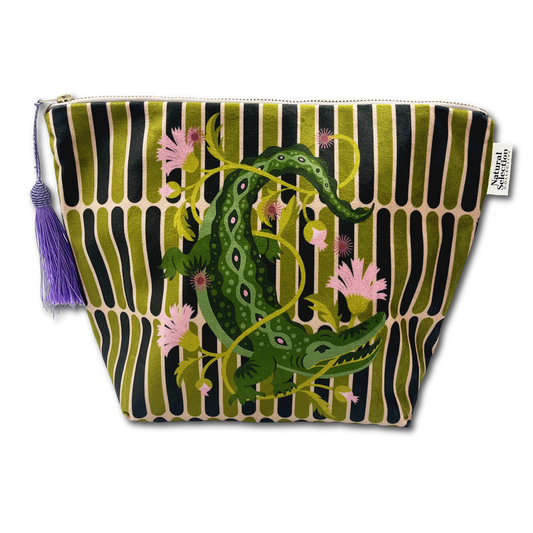 Versailles  Crocodile Velvet Makeup Bag