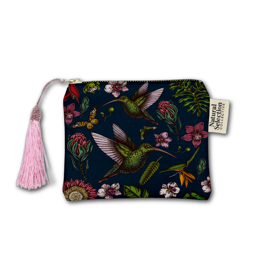 Midnight Hummingbird Makeup Bag