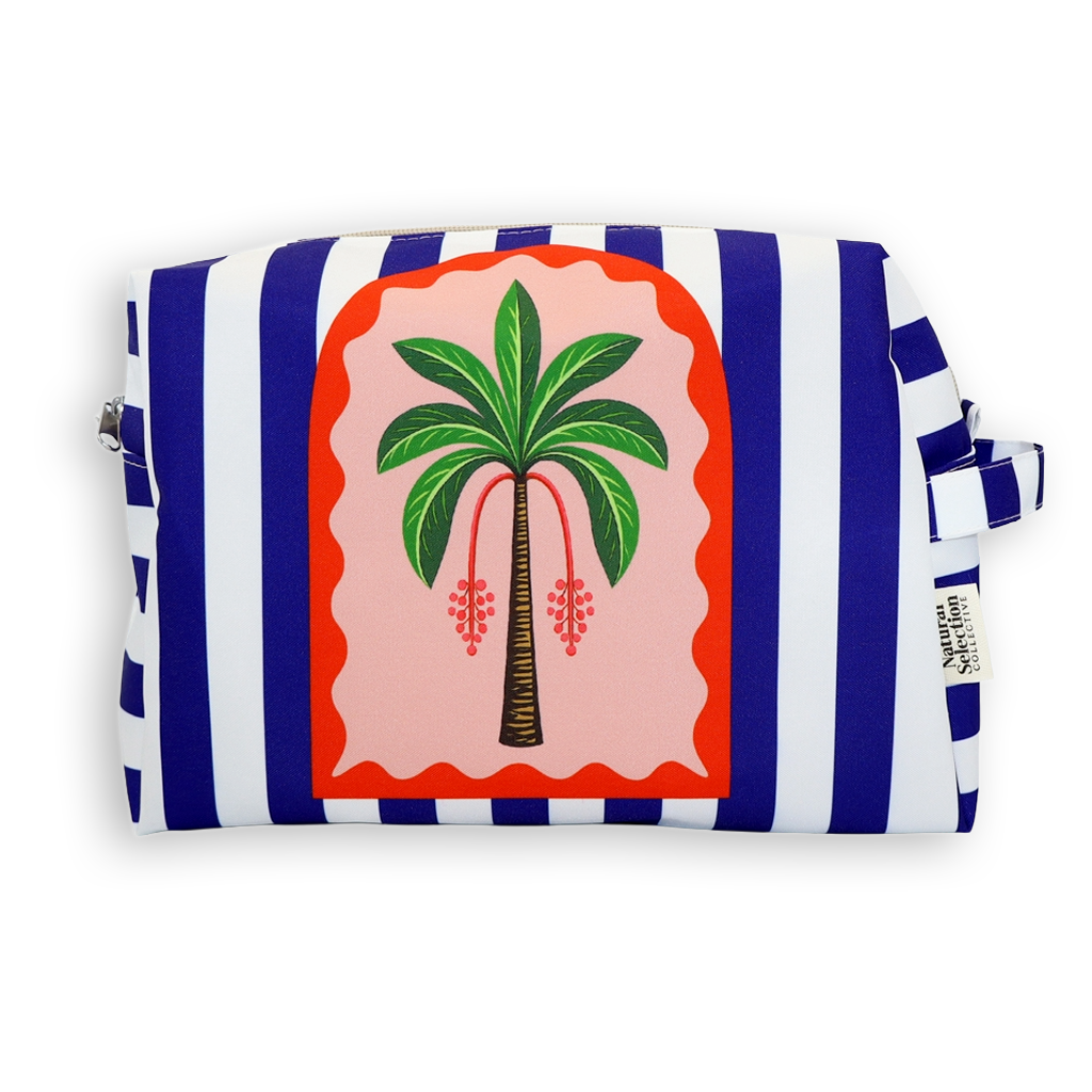 Mirage Palm Blue Toiletry Bag