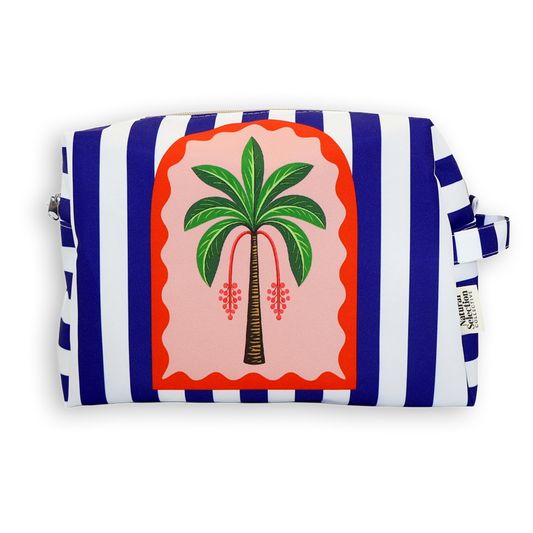 Mirage Palm Blue Toiletry Bag