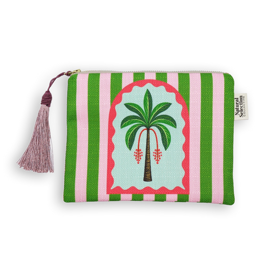 Mirage Palm Green Makeup Bag