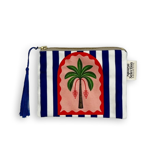 Mirage Palm Blue Coin Purse