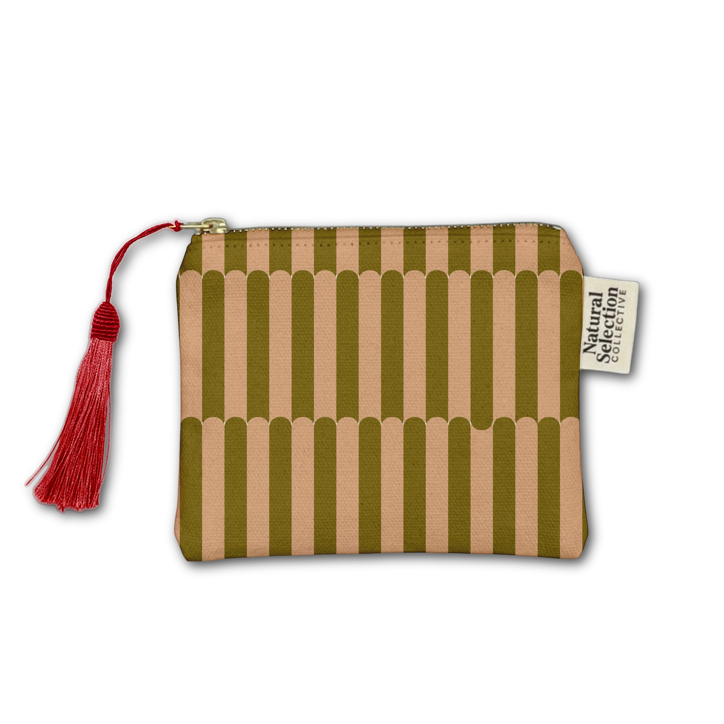 Moss Stripe Makeup Bag