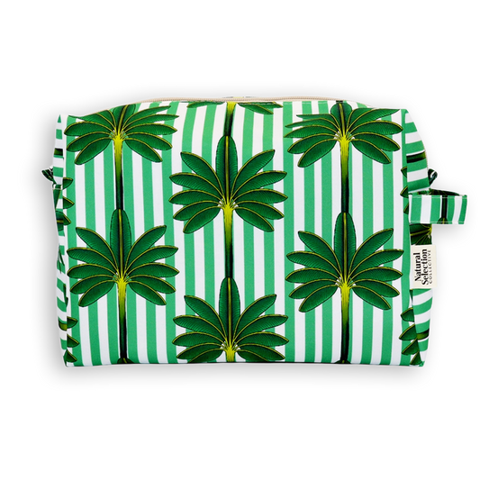 Palm Vista Green Toiletry Bag