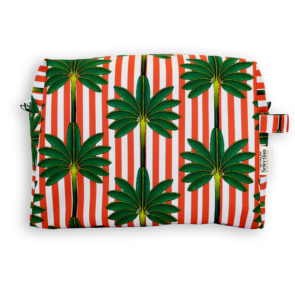 Palm Vista Red Toiletry Bag