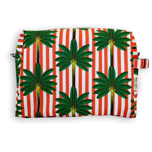 Palm Vista Red Toiletry Bag