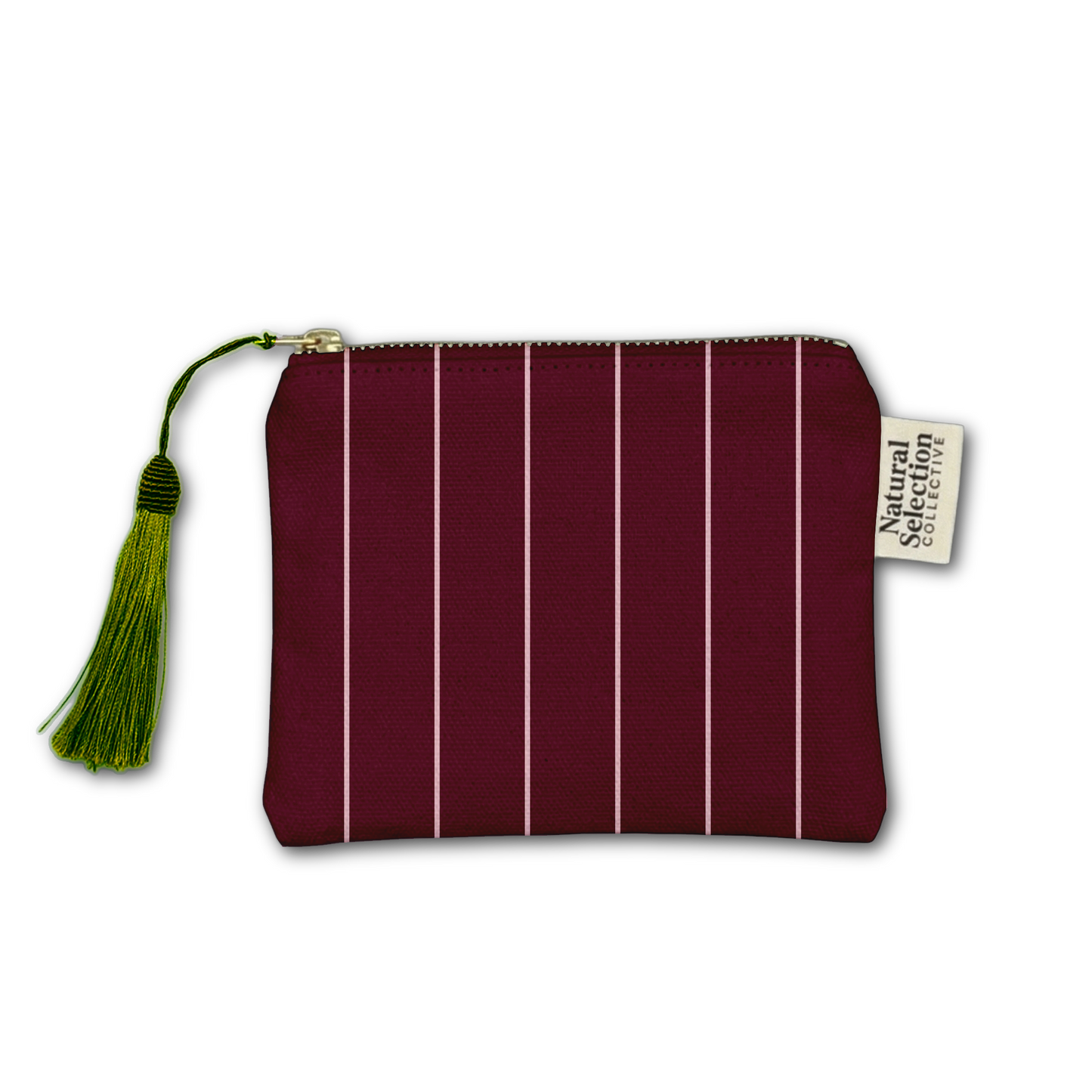 Pomegranate Stripe Makeup Bag