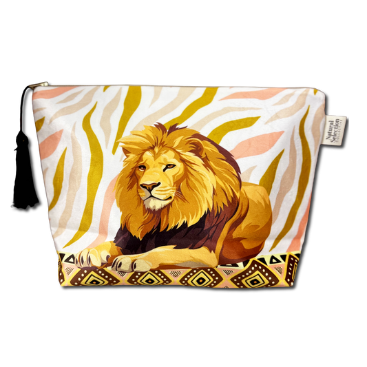 Raffia King Velvet Makeup Bag